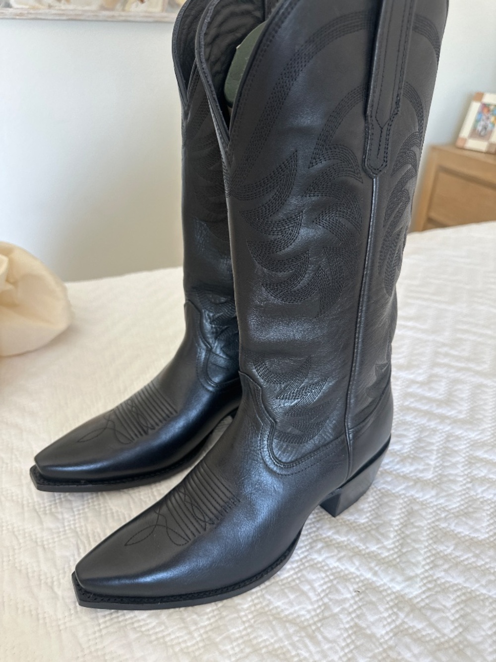 Tecovas Black Boots-brand new